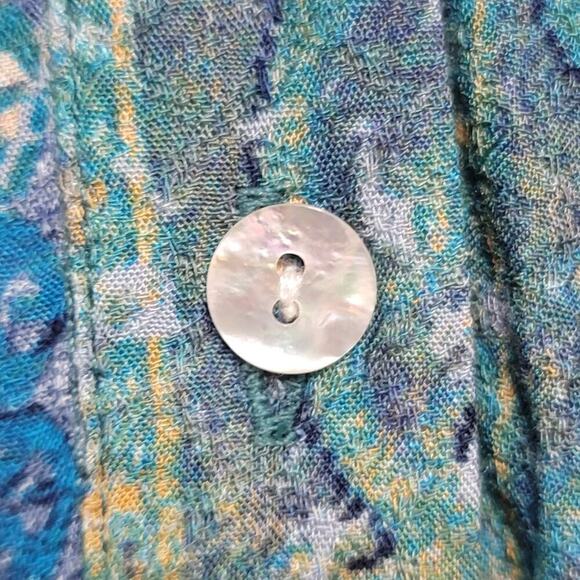 Jane and Delancy Boho Blouse Half Button Medium 509 - Picture 7 of 12